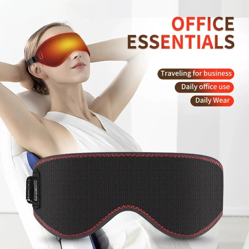 Heating Massage Eye Mask – 3-Level Warm Compress & Vibration