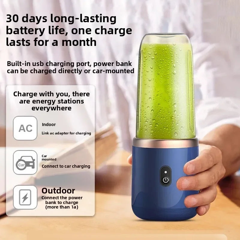 Portable USB Blender Bottle – 6-Blade Personal Juicer