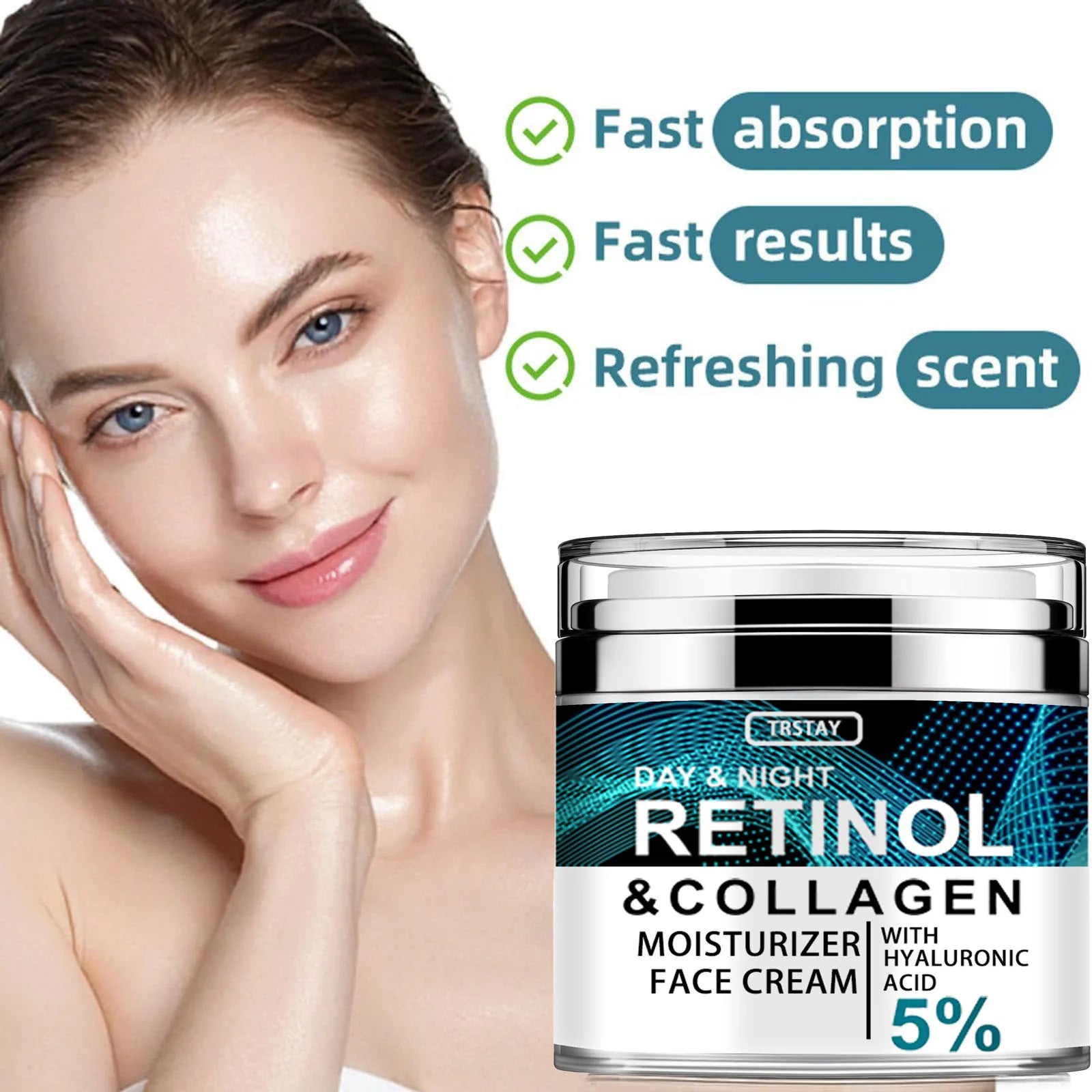 Collagen Retinol Hyaluronic Acid Face Cream Moisturizer