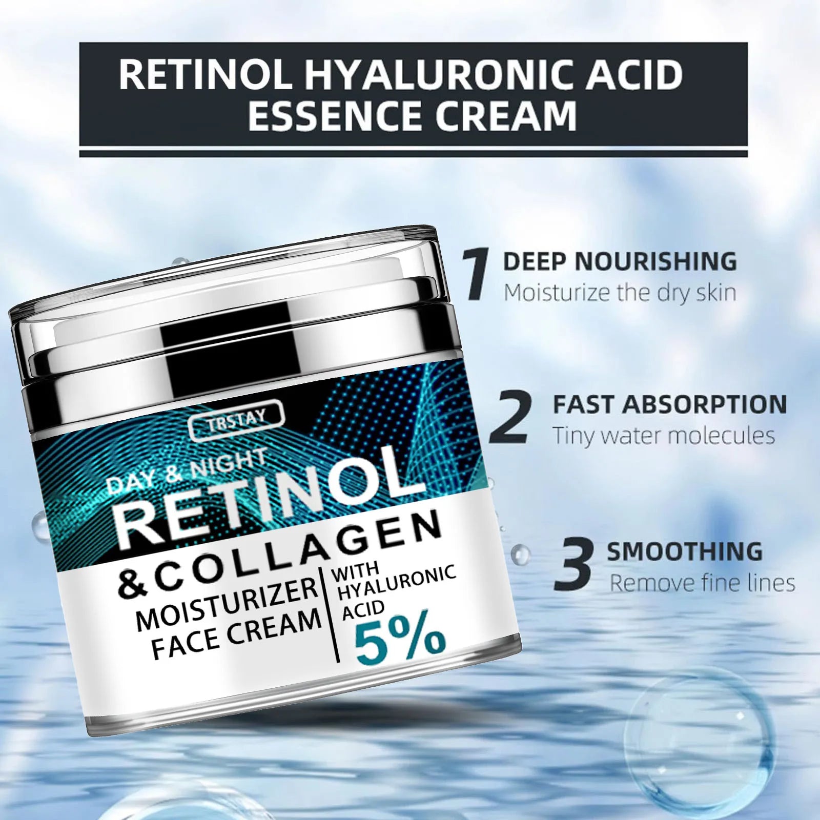 Collagen Retinol Hyaluronic Acid Face Cream Moisturizer